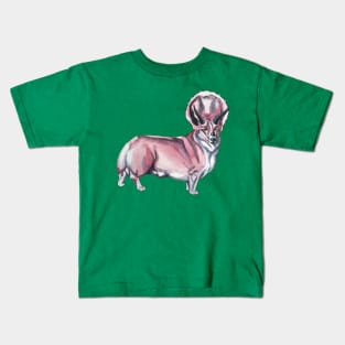 Triceratops Corgi Kids T-Shirt